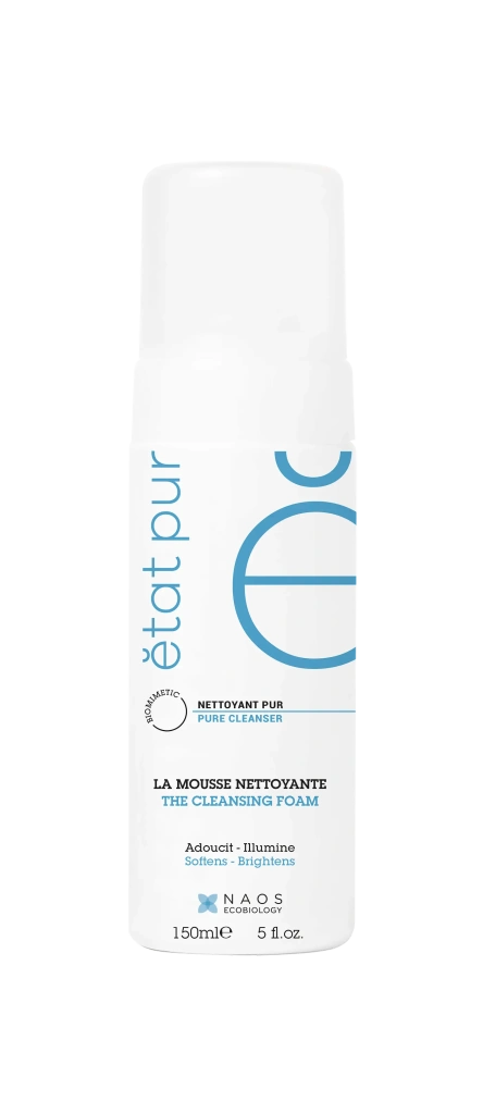 Удалить избытки кожного сала, ороговевшие частицы и убрать остатки макияжа поможет Очищающий мусс Etat Pur. 