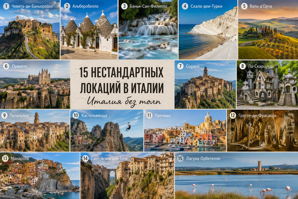 15 мест в Италии