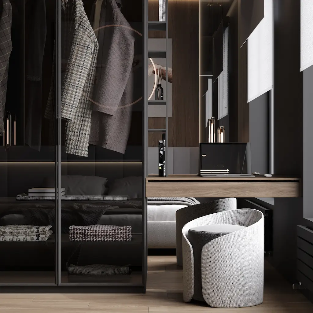 Гардеробная — это не просто место для вещей, а инвестиция в комфорт, порядок и системность. Гардеробная — это не просто место для вещей, а инвестиция в комфорт, порядок и системность.